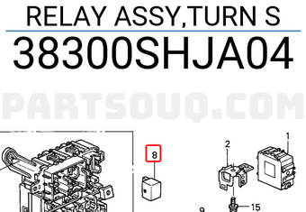Honda 38300SHJA04 RELAY ASSY,TURN S