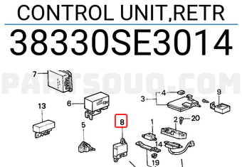 Honda 38330SE3014 CONTROL UNIT,RETR