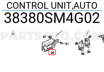 Honda 38380SM4G02 CONTROL UNIT,AUTO