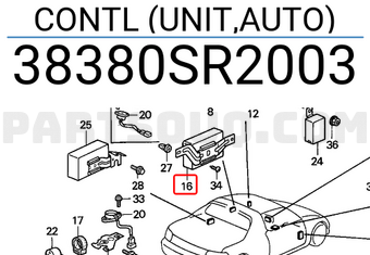 Honda 38380SR2003 CONTL (UNIT,AUTO)