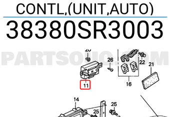 Honda 38380SR3003 CONTL,(UNIT,AUTO)