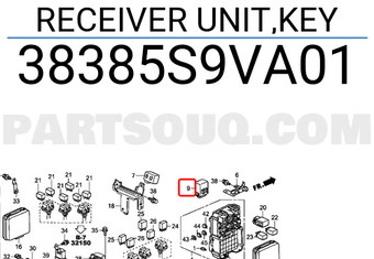 Honda 38385S9VA01 RECEIVER UNIT,KEY