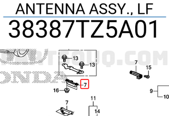 Honda 38387TZ5A01 ANTENNA ASSY., LF