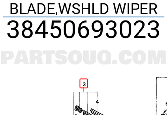 Honda 38450693023 BLADE,WSHLD WIPER