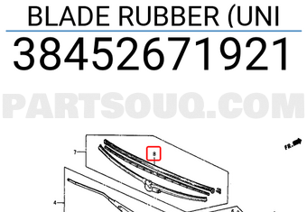 Honda 38452671921 BLADE RUBBER (UNI