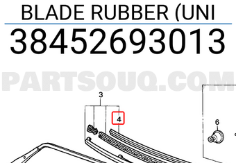 Honda 38452693013 BLADE RUBBER (UNI