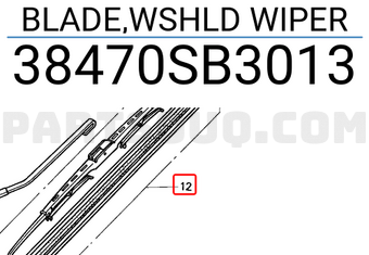Honda 38470SB3013 BLADE,WSHLD WIPER
