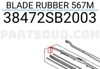 Honda 38472SB2003 BLADE RUBBER 567M