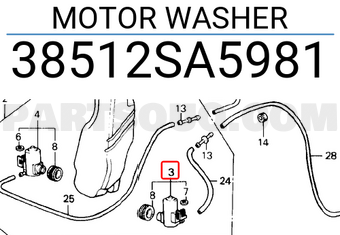 Honda 38512SA5981 MOTOR WASHER