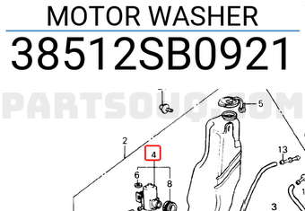 Honda 38512SB0921 MOTOR WASHER