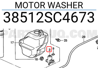 Honda 38512SC4673 MOTOR WASHER