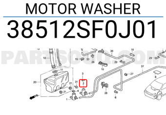 Honda 38512SF0J01 MOTOR WASHER