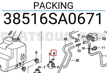 Honda 38516SA0671 PACKING