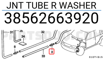 Honda 38562663920 JNT TUBE R WASHER