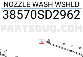 Honda 38570SD2962 NOZZLE WASH WSHLD