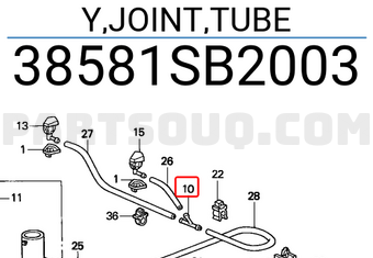 Honda 38581SB2003 Y,JOINT,TUBE