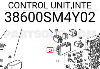 Honda 38600SM4Y02 CONTROL UNIT,INTE