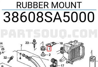 Honda 38608SA5000 RUBBER MOUNT