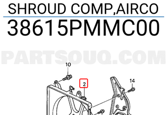 Honda 38615PMMC00 SHROUD COMP,AIRCO