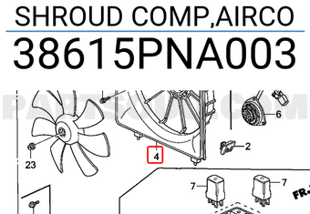 Honda 38615PNA003 SHROUD COMP,AIRCO