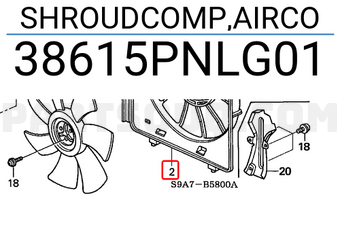 Honda 38615PNLG01 SHROUDCOMP,AIRCO