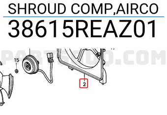 Honda 38615REAZ01 SHROUD COMP,AIRCO