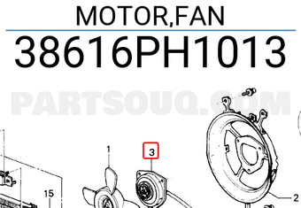 Honda 38616PH1013 MOTOR,FAN