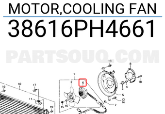 Honda 38616PH4661 MOTOR,COOLING FAN