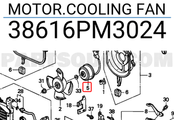 Honda 38616PM3024 MOTOR.COOLING FAN