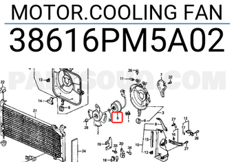 Honda 38616PM5A02 MOTOR.COOLING FAN