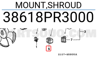 Honda 38618PR3000 MOUNT,SHROUD