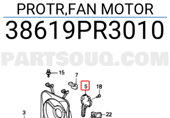 Honda 38619PR3010 PROTR,FAN MOTOR