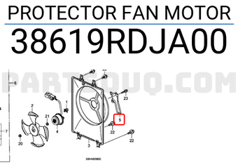 Honda 38619RDJA00 PROTECTOR FAN MOTOR