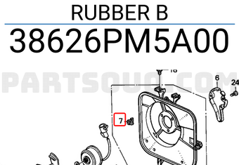 Honda 38626PM5A00 RUBBER B
