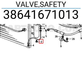 Honda 38641671013 VALVE,SAFETY