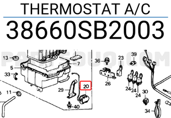 Honda 38660SB2003 THERMOSTAT A/C