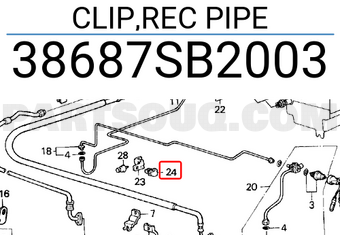 Honda 38687SB2003 CLIP,REC PIPE