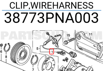 Honda 38773PNA003 CLIP,WIREHARNESS