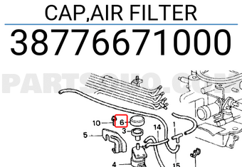 Honda 38776671000 CAP,AIR FILTER