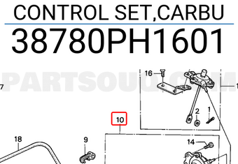 Honda 38780PH1601 CONTROL SET,CARBU