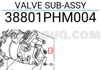 Honda 38801PHM004 VALVE SUB-ASSY