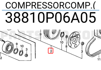 Honda 38810P06A05 COMPRESSORCOMP