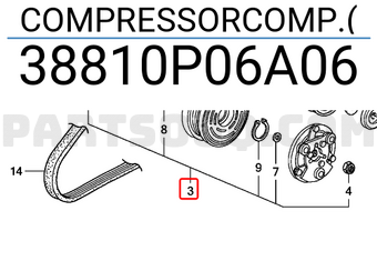 Honda 38810P06A06 COMPRESSORCOMP