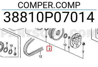 Honda 38810P07014 COMPER.COMP