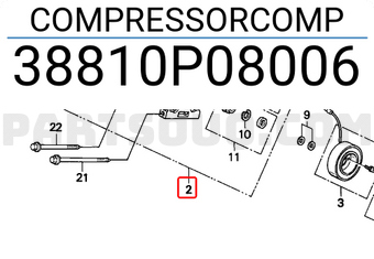 Honda 38810P08006 COMPRESSORCOMP