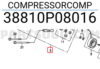 Honda 38810P08016 COMPRESSORCOMP