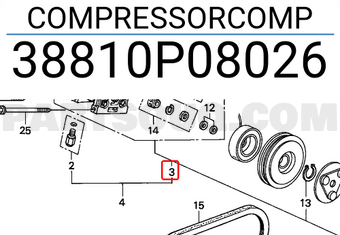 Honda 38810P08026 COMPRESSORCOMP