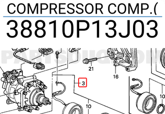 Honda 38810P13J03 COMPRESSOR COMP