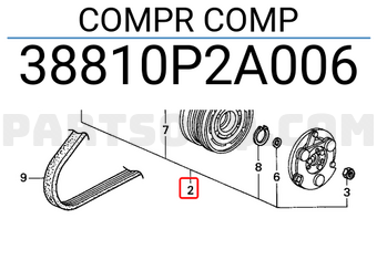 Honda 38810P2A006 COMPR COMP