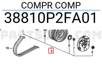 Honda 38810P2FA01 COMPR COMP